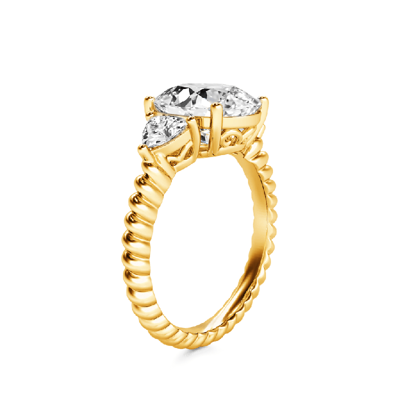 Oval Three-stone Engagement Ring