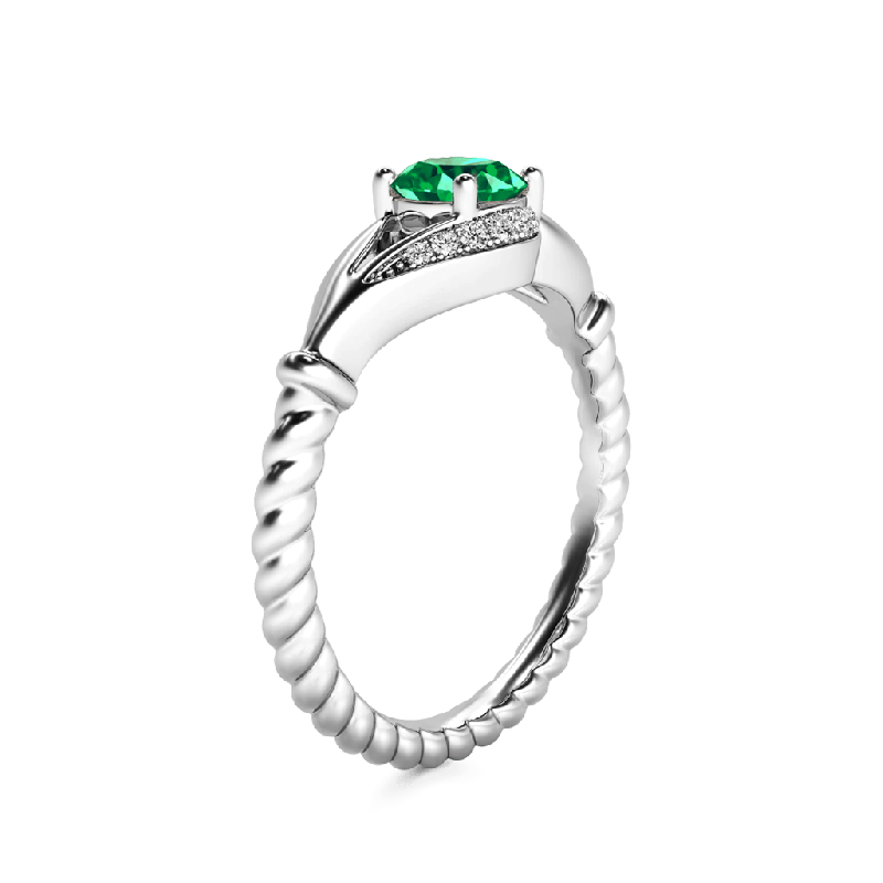 Round Split Shank Engagement Ring
