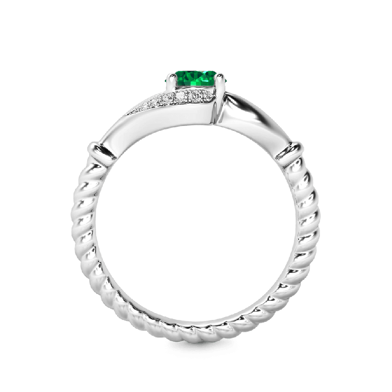 Round Split Shank Engagement Ring