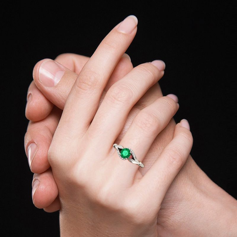Round Split Shank Engagement Ring
