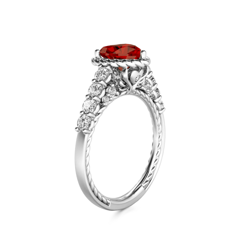 Heart Vintage Cathedral Ring