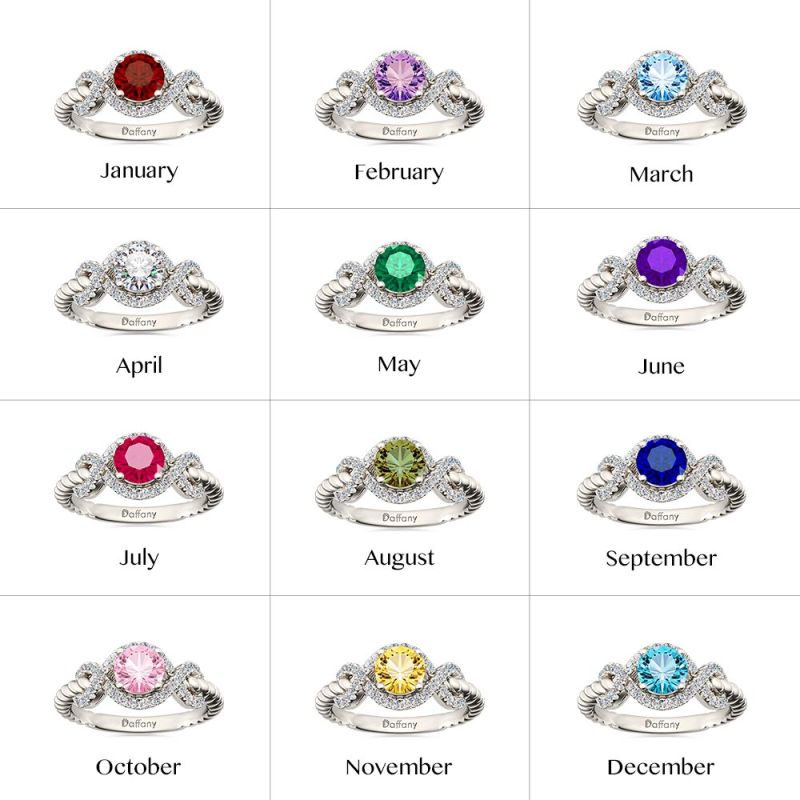 Round Cut Twist Infinity Ring