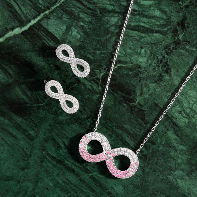 Gradient Infinite Pavé Necklace