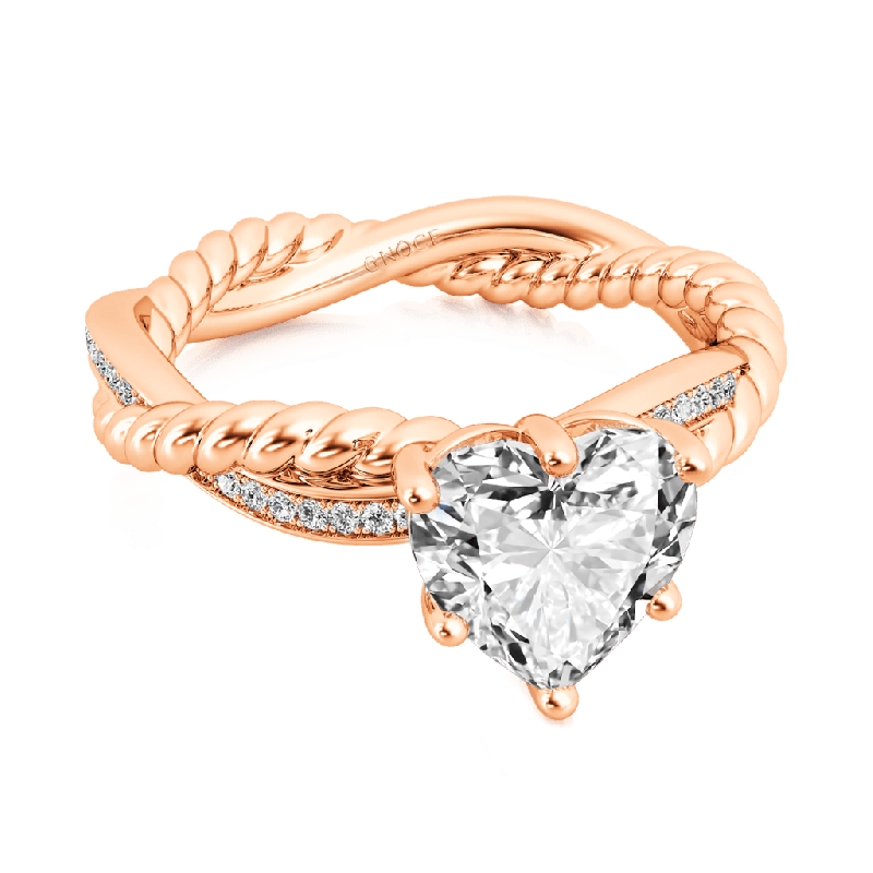 Heart Twist Infinity Ring