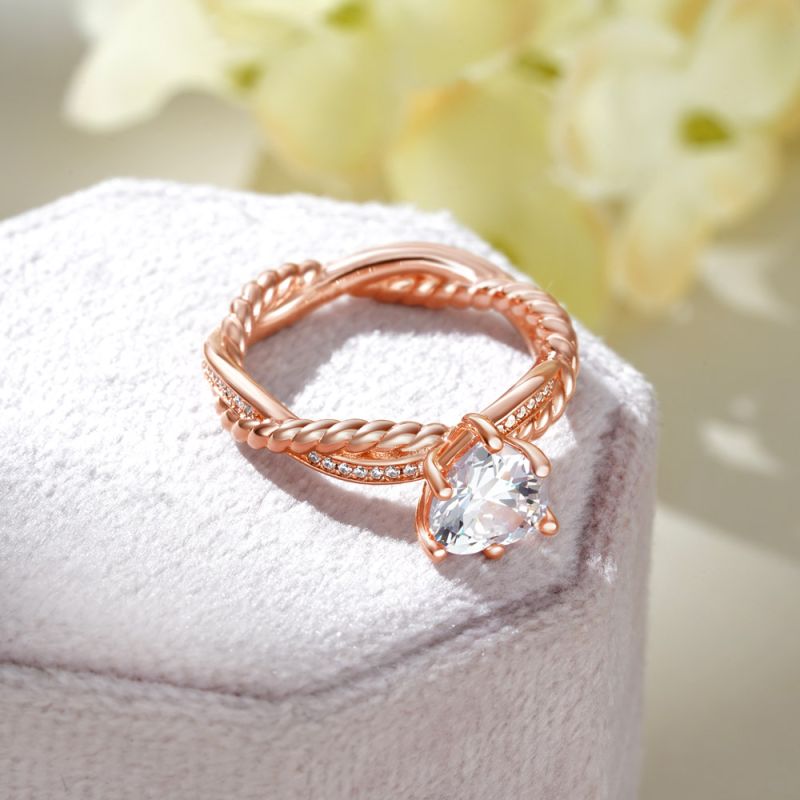 Heart Twist Infinity Ring