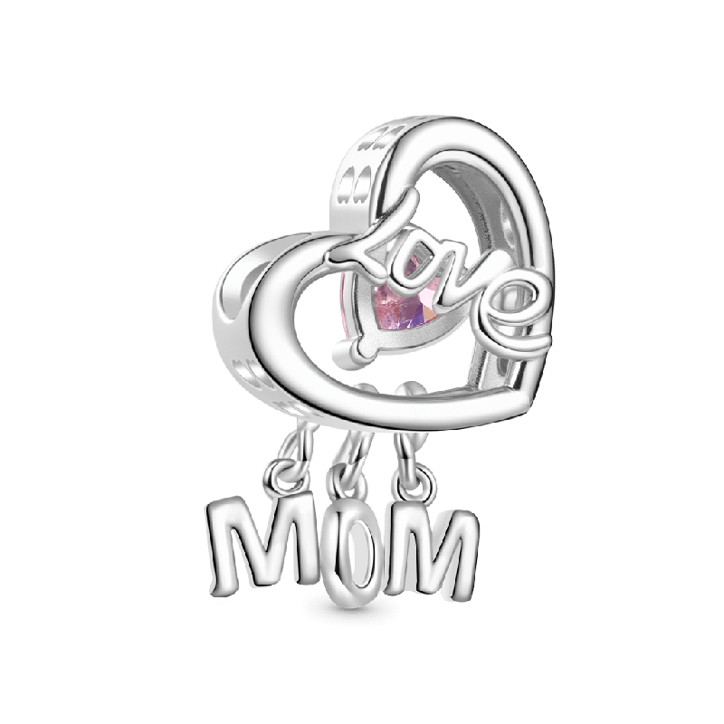 Mothers Day Love Heart Charm