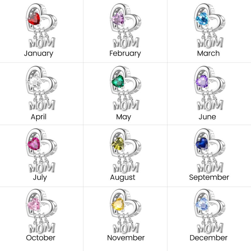 Mothers Day Love Heart Charm