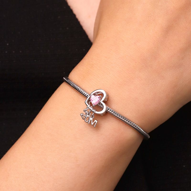 Mothers Day Love Heart Charm