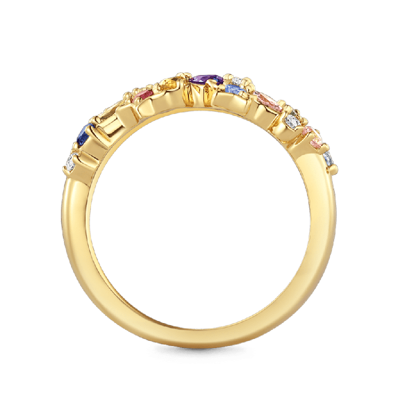 Fancy Color Mixed Shape Ring