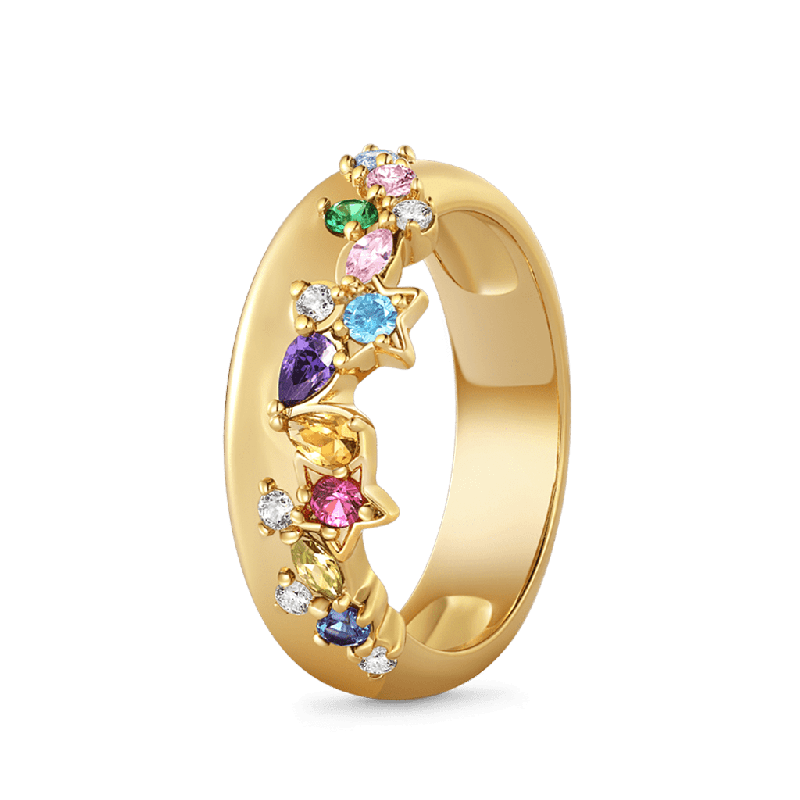 Fancy Color Mixed Shape Ring