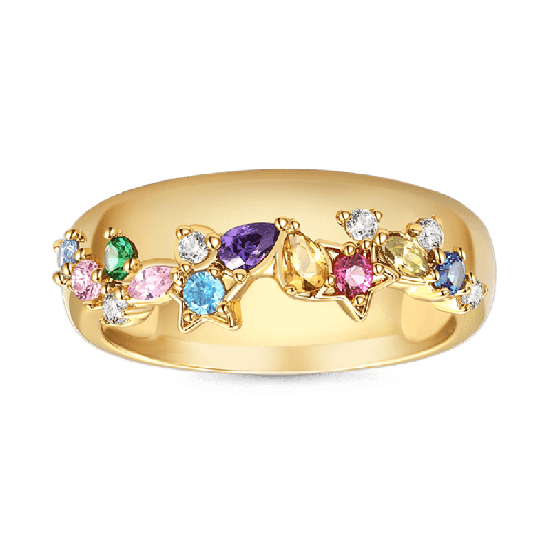 Fancy Color Mixed Shape Ring