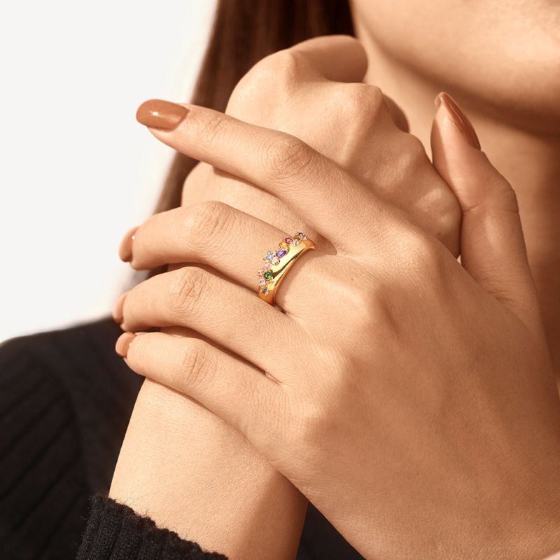 Fancy Color Mixed Shape Ring