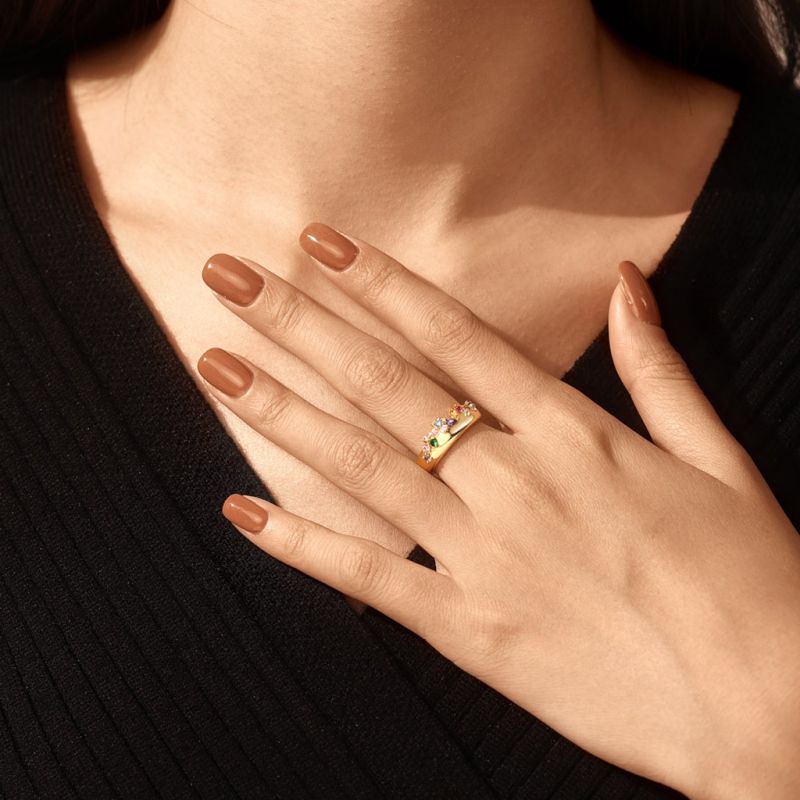 Fancy Color Mixed Shape Ring