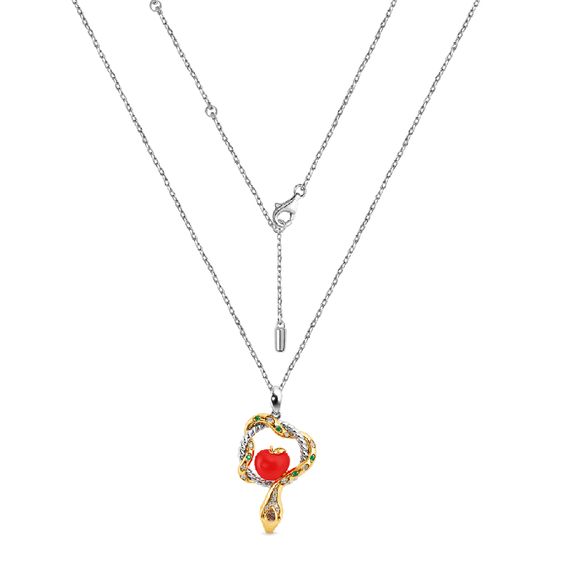 Serpent and Forbidden Fruit Necklace