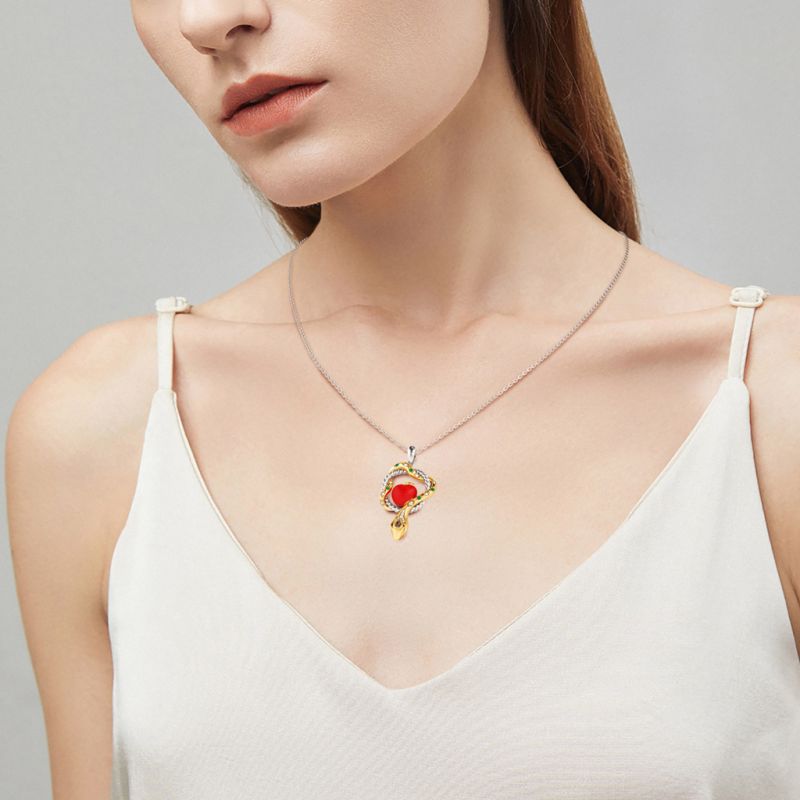 Serpent and Forbidden Fruit Necklace