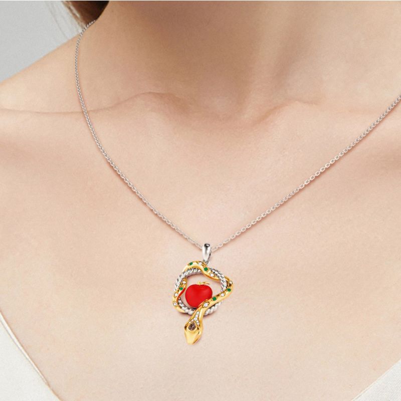 Serpent and Forbidden Fruit Necklace