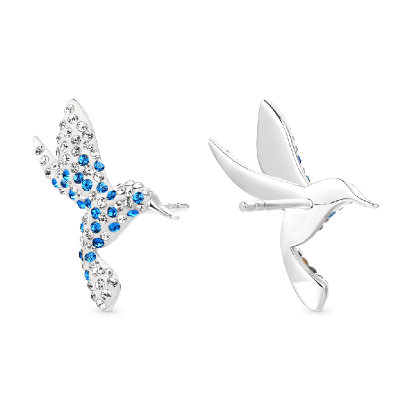 Blue Hummingbird Earrings