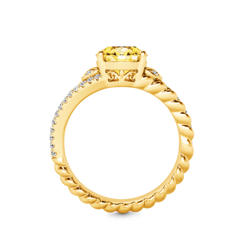 Oval-cut Vintage Split Shank Ring