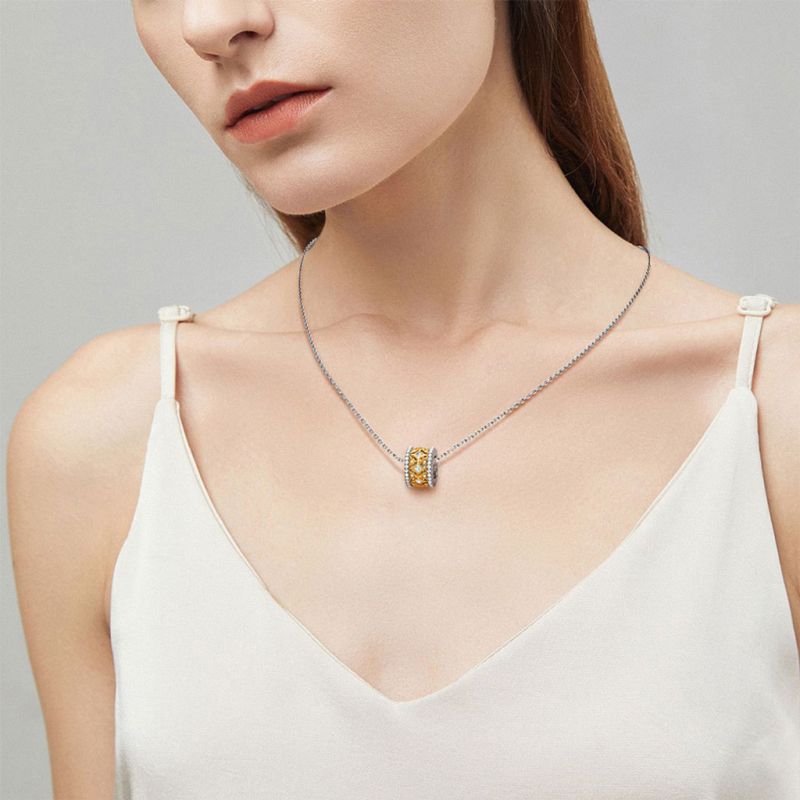 Halo Ruby Deluxe Drum Necklace