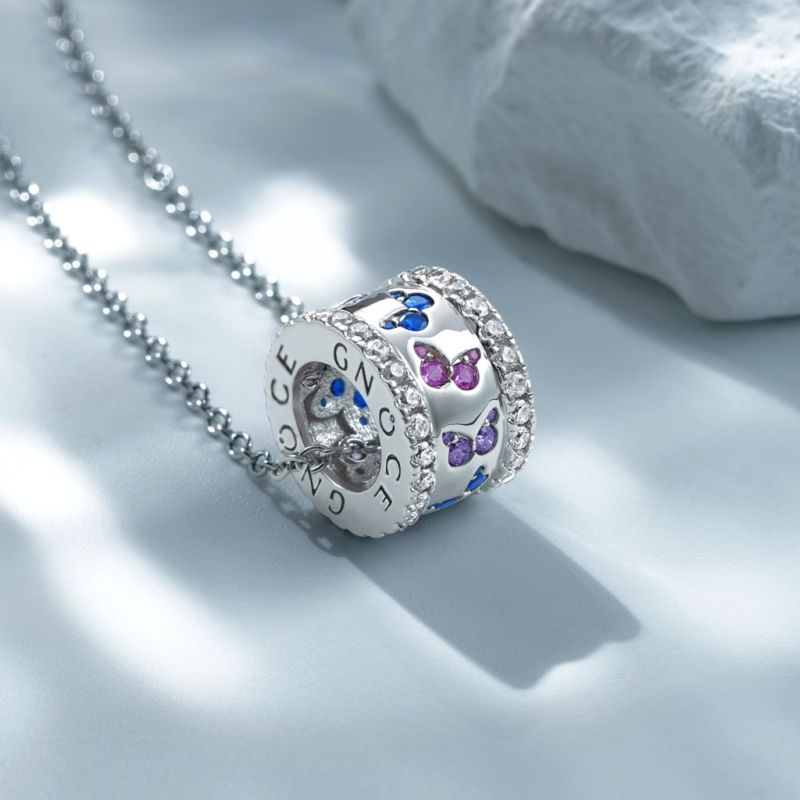 Lovely Butterflies Drum Necklace