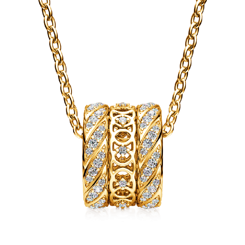 Interlocking Love Drum Necklace