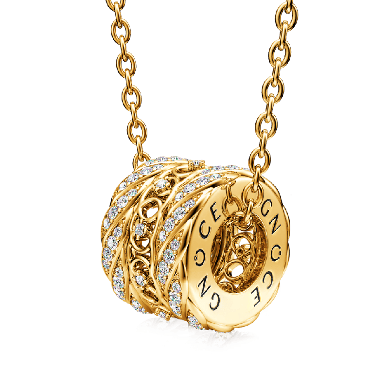 Interlocking Love Drum Necklace