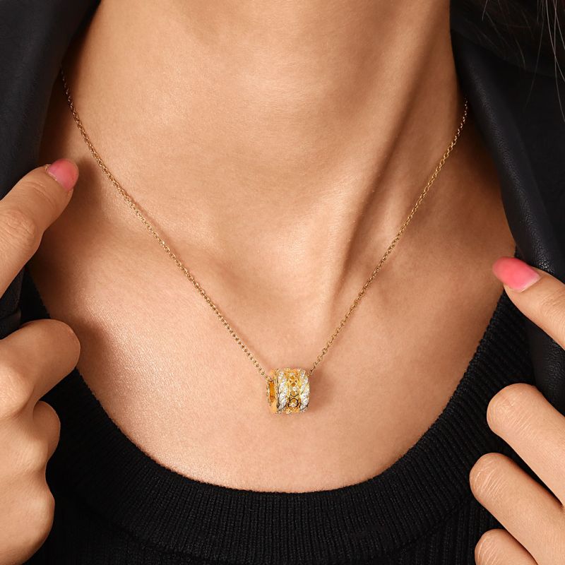Interlocking Love Drum Necklace