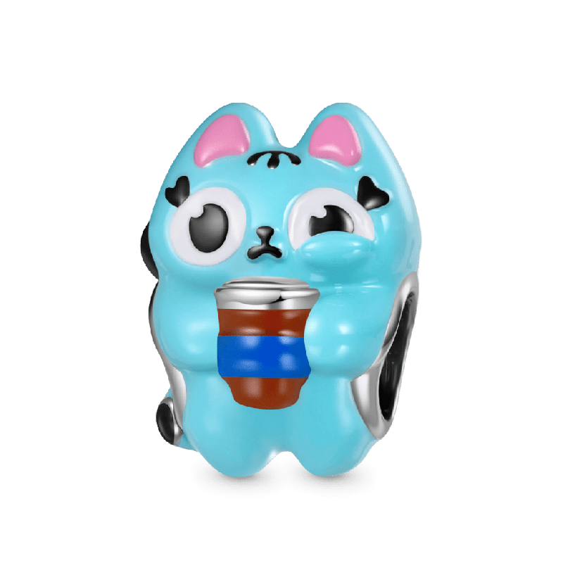 Overcaffeinated Blu Cat Charm