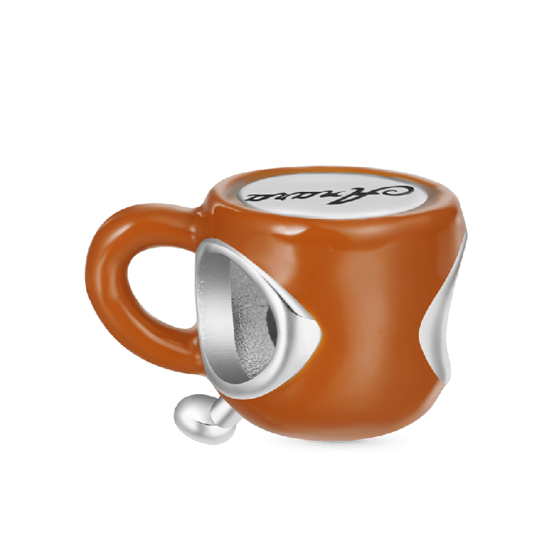 Coffee Cup Embraces Love Charm