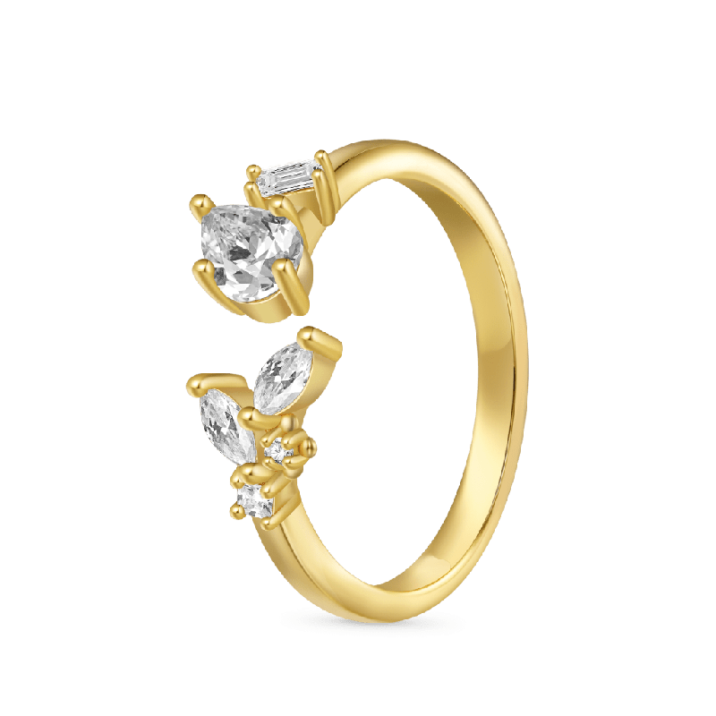 Irregular Marquise Diamond Ring