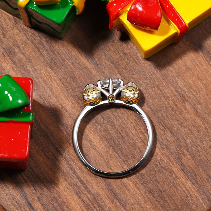 Easter Egg Shell Diamond Ring