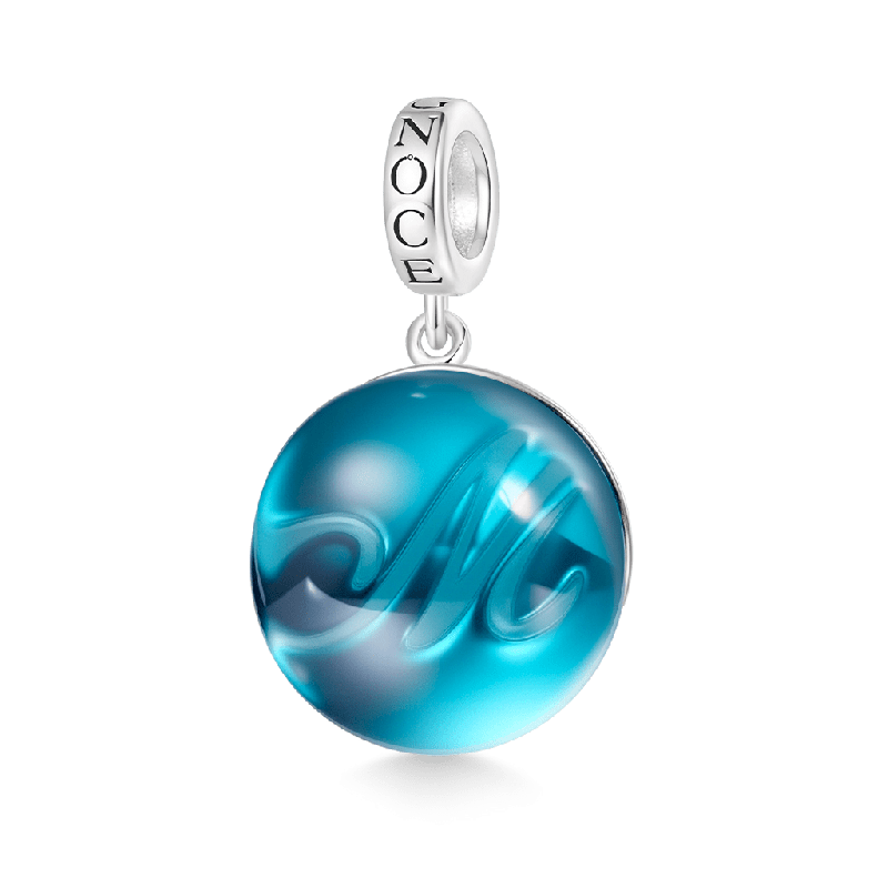 Letter Sea Glass Projection Pendant