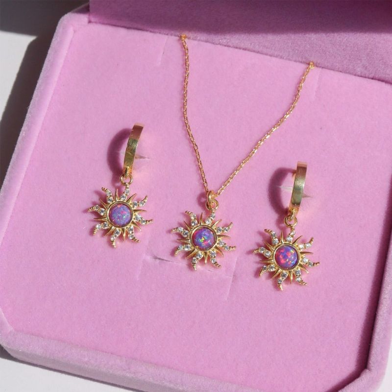 Dopamine Golden Sun Opal Necklace