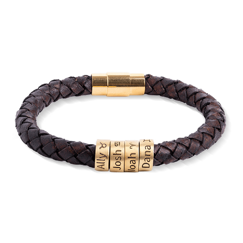 Hip-hop Braided Leather Bracelet