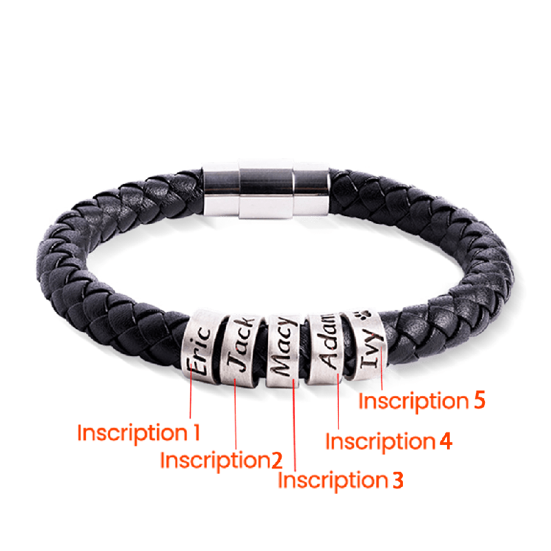 Hip-hop Braided Leather Bracelet