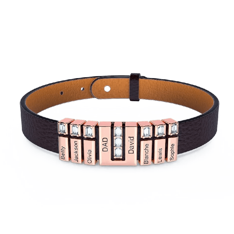 Black Punk DIY Leather Bracelet