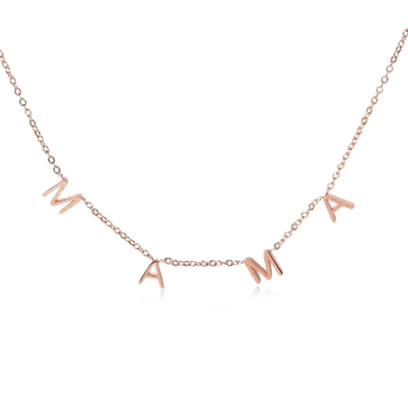 MAMA Pave Letter Necklace