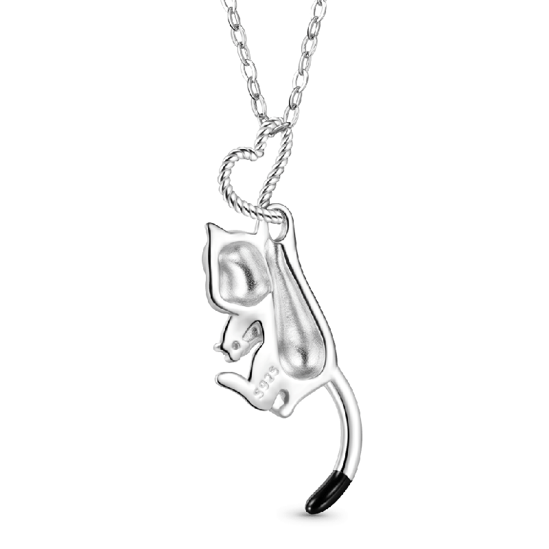 Cow Cat Heart Necklace