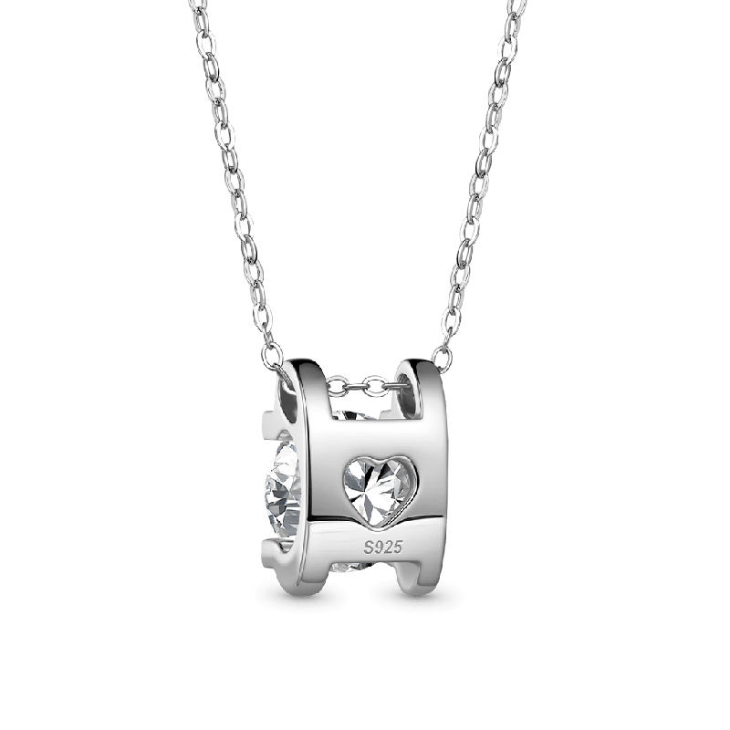 Shiny 3CT Moissanite Solitaire Necklace