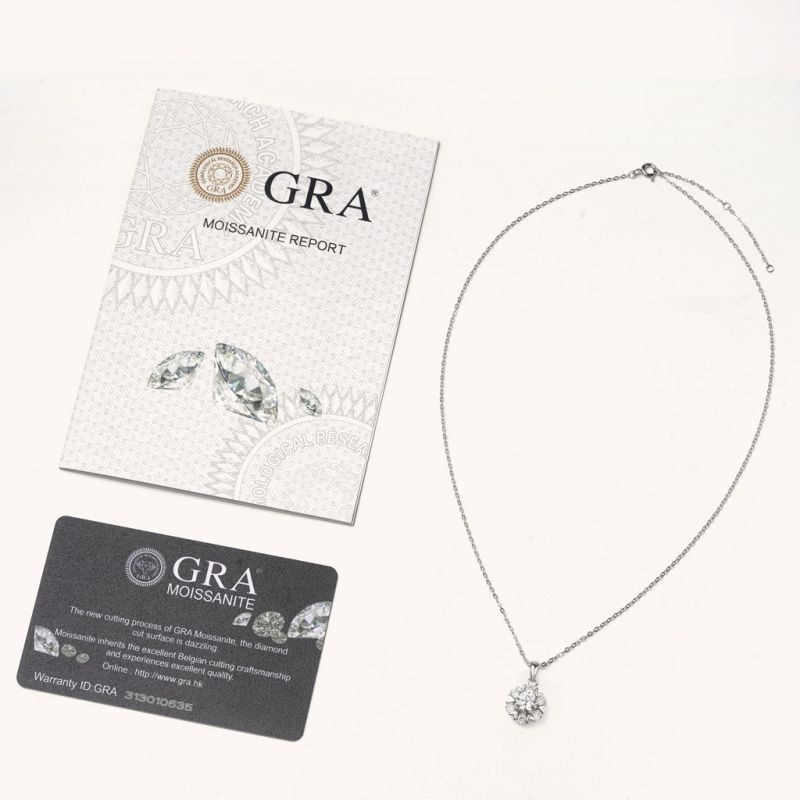 1Ct VVS Moissanite Snowflake Necklace