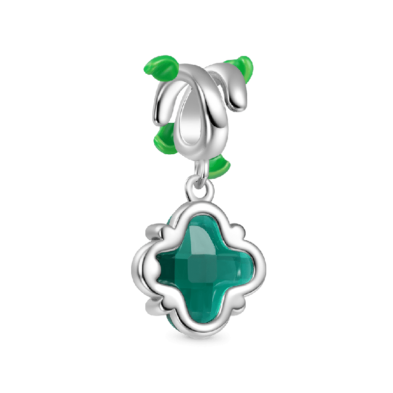 Four Leaf Clover Vine Charm