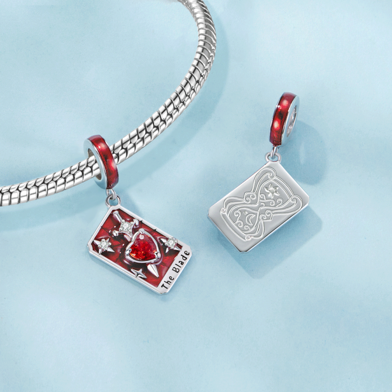 Tarot Red Swords Pendant