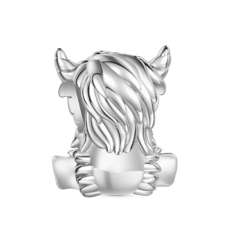 Football Highland Cow Charm