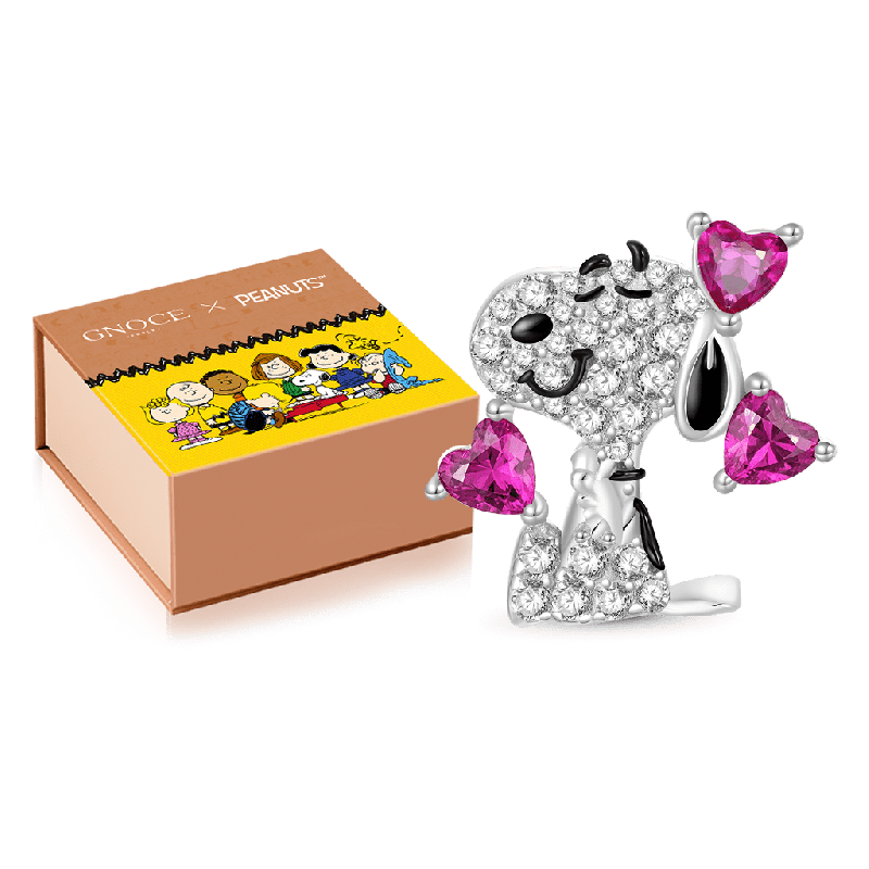 Snoopy Love Diamond Charm