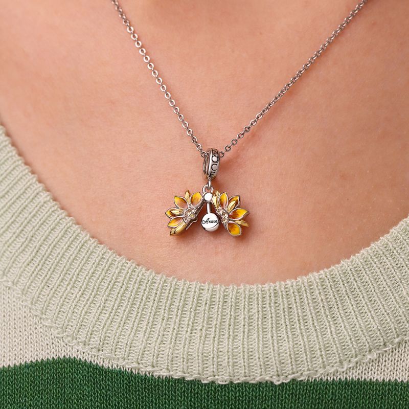 Double-Layer Sunflower Pendant