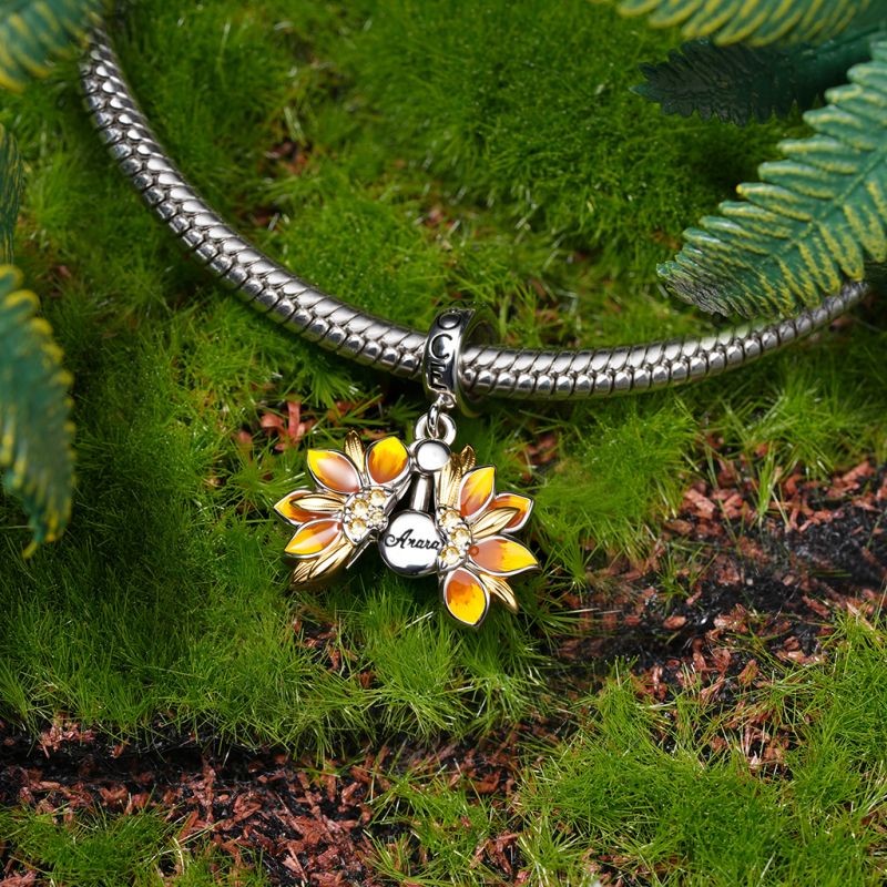 Double-Layer Sunflower Pendant