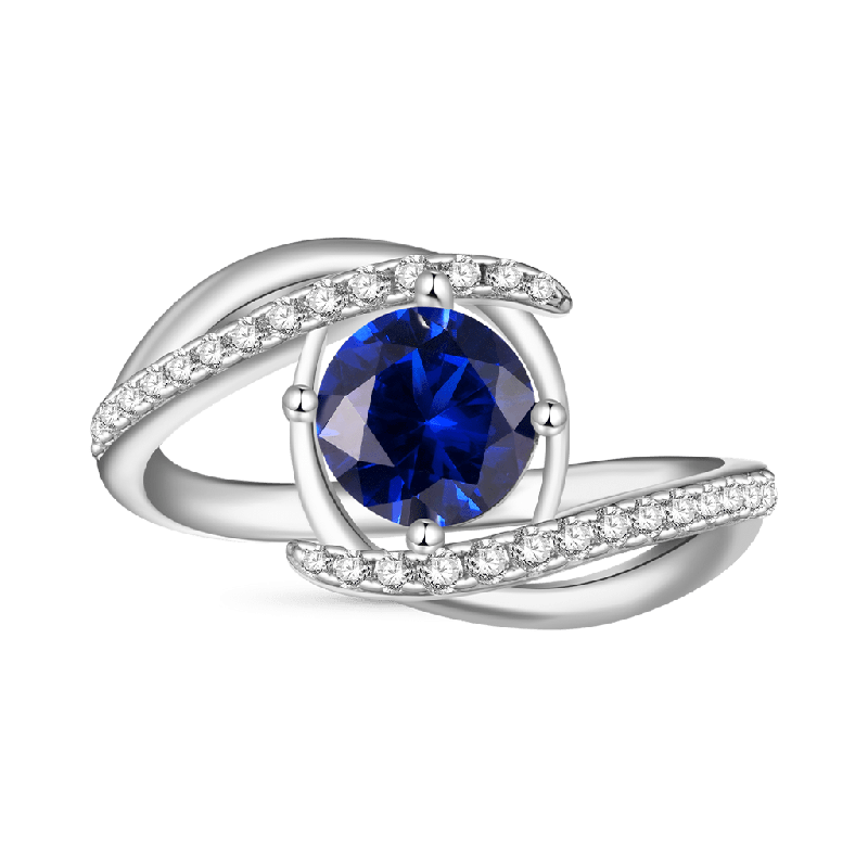 Vintage Blue Zircon Birthstone Ring