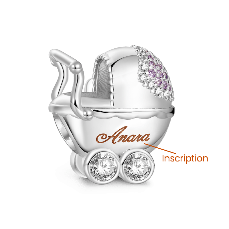 Bunny Baby Carriage Charm