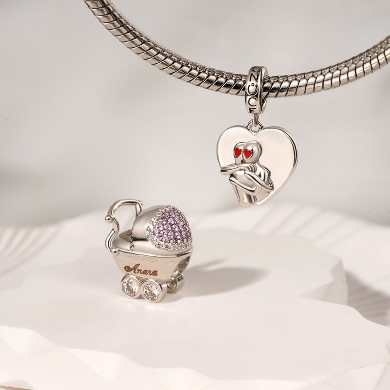 Bunny Baby Carriage Charm