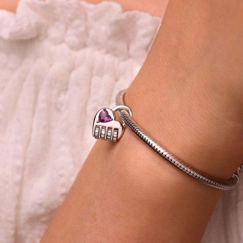 Lock with a Love Code Charm
